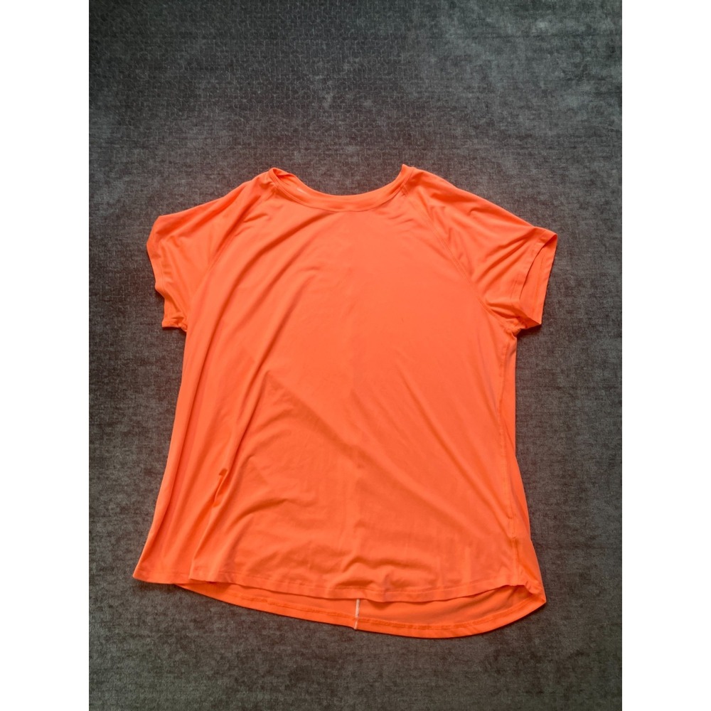 Champion C9 Athletic T-Shirt Top Womens 2XL Orange Stretch Gym Training Workout